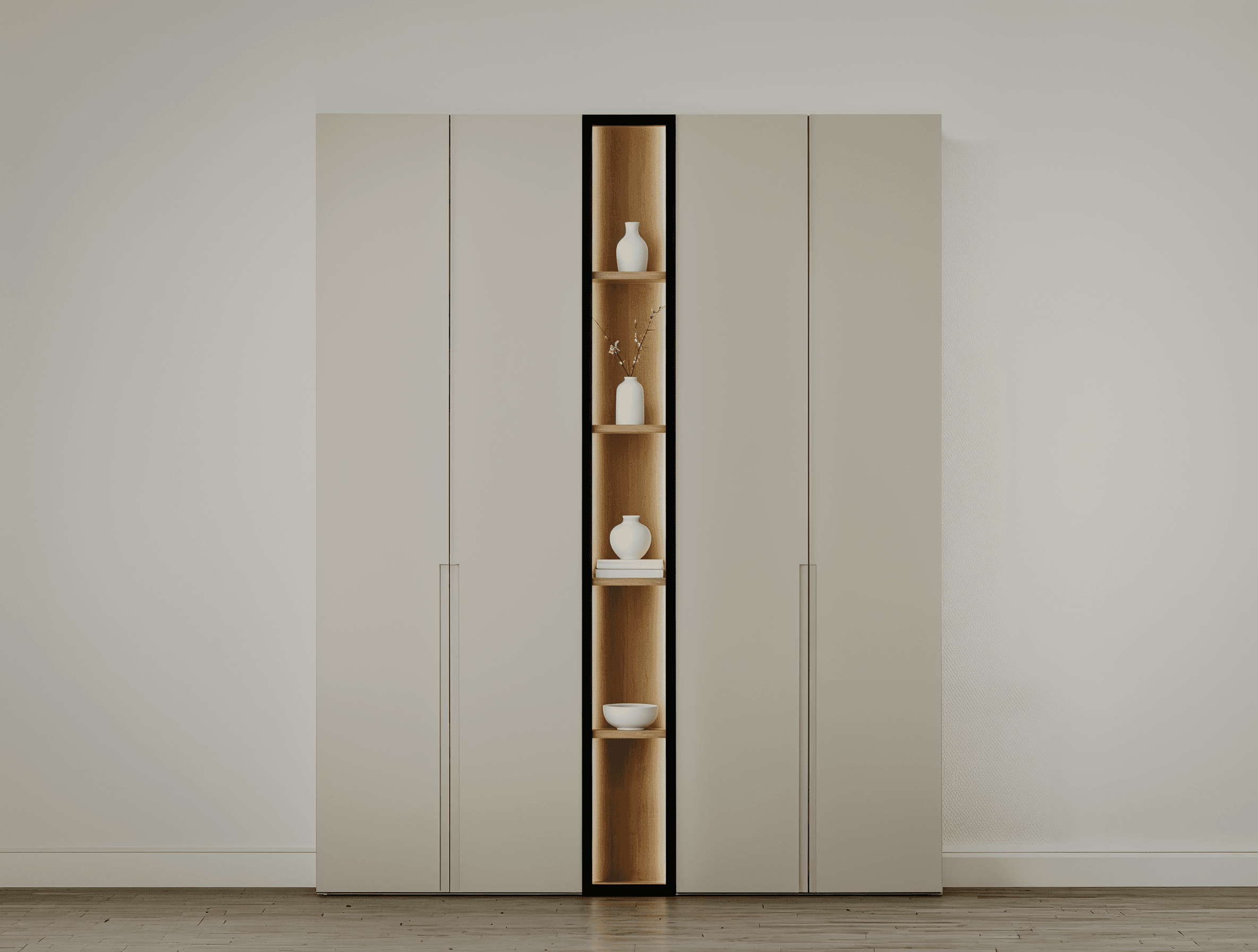 Двухсекционный шкаф Sol со стеллажом